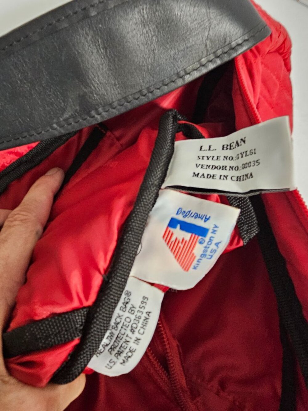 L.L. Bean x Ameribag Healthy Back Sling Bag Quilted Utility Travel - Picture 10 of 11